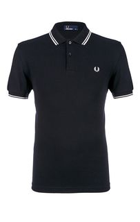Футболка поло из хлопка черного цвета Fred Perry
