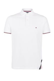 Белая футболка поло из хлопка Tommy Hilfiger
