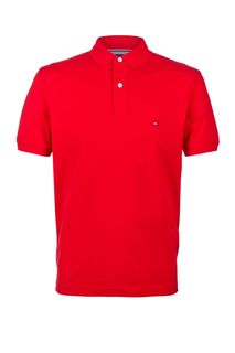 Красная футболка поло из хлопка Tommy Hilfiger
