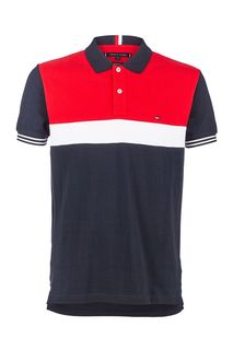 Футболка поло в стиле колор-блок Tommy Hilfiger