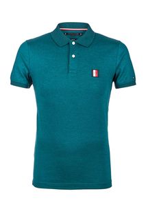 Футболка поло из хлопка с нашивкой Tommy Hilfiger