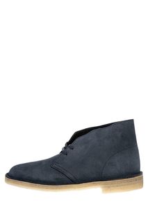 Замшевые ботинки дезерты синего цвета Clarks