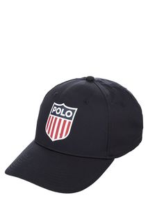 Бейсболка синего цвета с принтом Polo Ralph Lauren