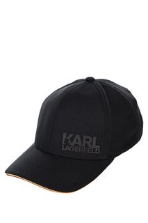 Черная бейсболка с яркой отделкой Karl Lagerfeld