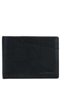 Черное кожаное портмоне с RFID-защитой Piquadro
