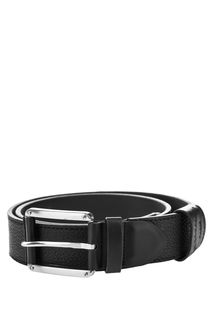 Черный ремень из зерненой кожи Karl Lagerfeld