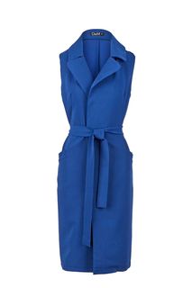 Удлиненный синий жилет с поясом D&M by 1001 Dress