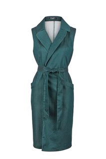 Удлиненный зеленый жилет с поясом D&M by 1001 Dress