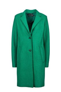 Шерстяное пальто зеленого цвета Marc Opolo