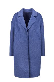 Синее пальто из полушерсти La Biali