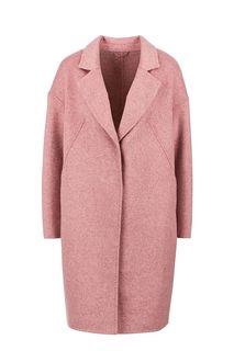 Розовое пальто из полушерсти La Biali