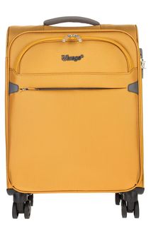 Желтый чемодан на колесах с карманами Flight Verage