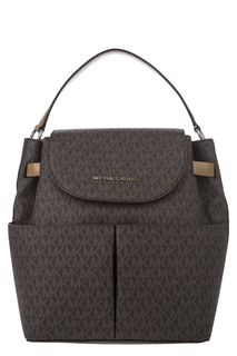 Коричневый рюкзак с монограммой бренда Bedford Michael Michael Kors