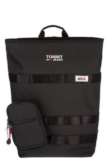 Вместительный черный рюкзак с дополнительной сумкой Tommy Jeans