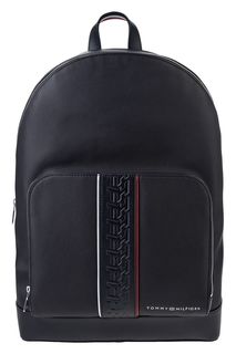 Синий кожаный рюкзак с отделением для ноутбука Tommy Hilfiger