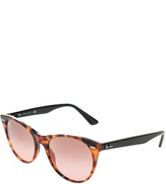 Очки с коричневой пластиковой оправой Wayfarer II Ray Ban