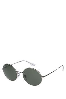 Очки в оправе серебристого цвета Oval Ray Ban