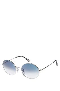 Очки в оправе серебристого цвета Oval Ray Ban