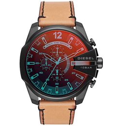 Часы с кожаным ремешком Diesel