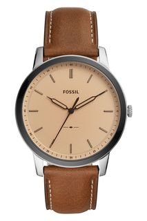 Часы с люминесцентными стрелками The Minimalist Fossil