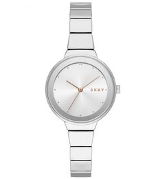 Часы с циферблатом круглой формы и металлическим браслетом Dkny
