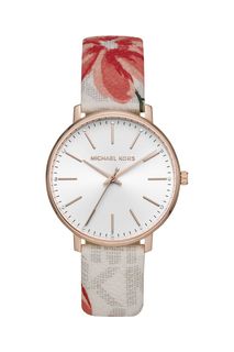 Часы с монограммой бренда на ремешке Pyper Michael Kors