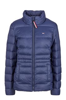 Синий пуховик с воротником-стойкой Tommy Jeans