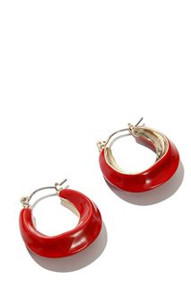 Серьги с красной эмалью Excl Ai M