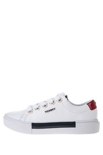 Кожаные кеды белого цвета Tommy Hilfiger