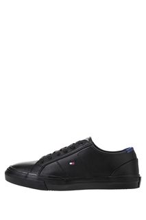 Кожаные кеды черного цвета Tommy Hilfiger