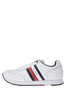 Белые кроссовки с логотипом бренда Tommy Hilfiger