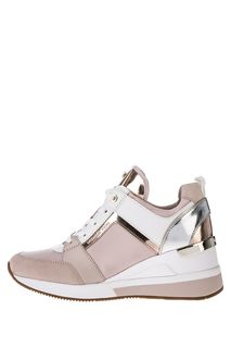 Кроссовки из кожи и текстиля на танкетке Georgie Michael Michael Kors