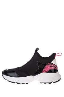 Текстильные кроссовки с животным принтом Willow Michael Michael Kors