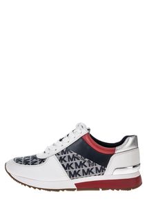 Трехцветные кроссовки с монограммой бренда Michael Michael Kors