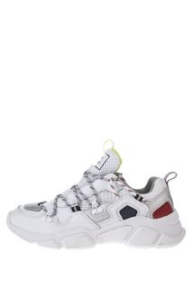 Белые кроссовки с оригинальной шнуровкой Tommy Hilfiger