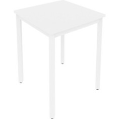 Стол письменный на металлокаркасе Riva Slim С.СП-1.1 белый/белый металл 60x60x75