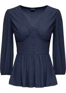 Футболка из текстурированного трикотажа Bonprix