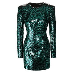 Платье с пайетками Balmain