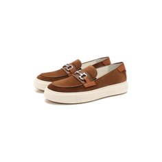 Замшевые слипоны Salvatore Ferragamo