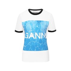 Хлопковая футболка Ganni