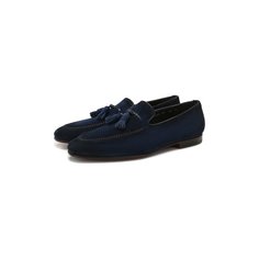 Замшевые лоферы Santoni