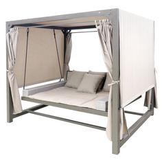 Гамак-шатер Greenpatio Barcelona с крышей и шторами с подушками бежевый 236х180х210 см