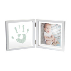 Рамочка двойная Baby Art прозрачная "Baby Style" с отпечатком