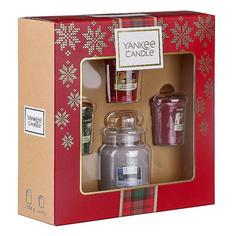 Набор подарочный Yankee Candle свеча в малой банке + 3 чайные свечи