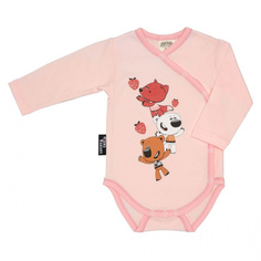 Боди Lucky Child МИ-МИ-МИШКИ с длинным рукавом розовый 80-86