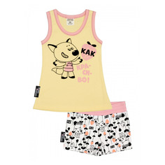 Пижама с шортами Lucky Child МИ-МИ-МИШКИ желтая 86-92