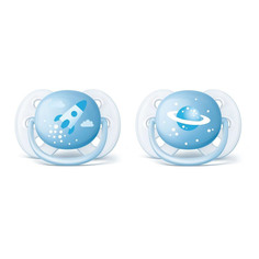 Пустышка Philips Avent Ultra Soft силиконовая 0-6 месяцев 2 шт