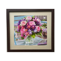 Картина-коллаж Русские подарки 3D Букет пионов 35x35x3 см
