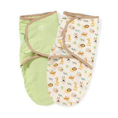 Конверт Summer Infant на липучке SwaddleMe Джунгли S/M 2 шт