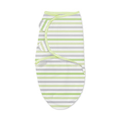 Конверт Summer Infant на липучке SwaddleMe Серо-зеленые полоски S/M